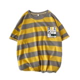 1404-2-T097-30男女款新款港风短袖纯棉夏季T恤情侣上衣圆领gH，男装T恤，星座1404-3