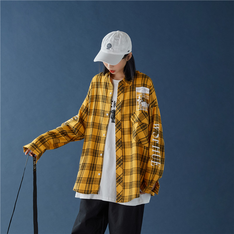 格子港风女精品情侣衬衫男714-1-C19-C20短袖批Nx图片