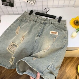 夏天潮印花青少1404-1-dk326-p43阔腿裤子 薄款短裤中裤图片