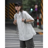 夏季新款潮流港风男女短袖舒适宽大运动风1404-1-9139-P55，男装衬衫，星座1404-3