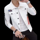 1404-1-S66-p70男新外套款潮流时尚日系织带夹克修身，男装夹克，星座1404-1