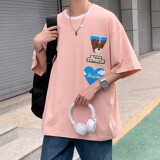 1404-2-2187-P48新款时尚精致潮流宽松短袖情侣款T恤K好，男装T恤，星座1404-3