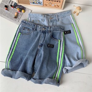男生夏款新款日系女装日色牛仔潮流短裤精品714-2-913港图片