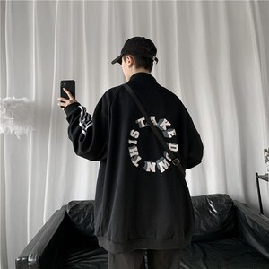 1404-1-s403-P40男女外套新款休闲情侣夹克款精品拉潮F图片