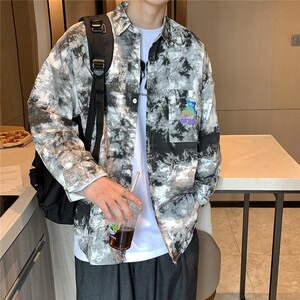 新款棉长袖印花外套秋季厚衬衫1404-1-C35-P65好款款图片