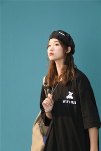 夏新款宽松设计感小众短袖薄14-2-T066-P五分体恤图片