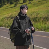 1404-1-9178-p90新款港风冲锋衣时尚简外套约休闲百搭115，男装夹克，星座1404-1
