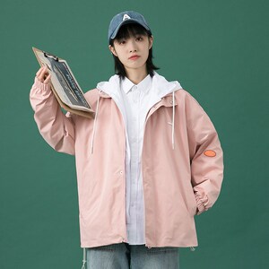1404-2-S222-P75男女百搭新款港风夹克款外套休闲大码