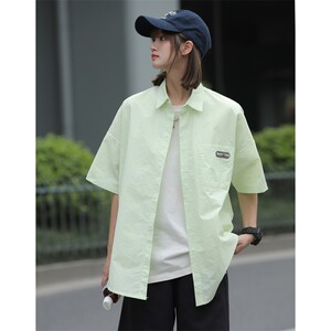 1404-3-9139-p55夏季新款潮流港风男2023女短袖舒适宽大运动风
