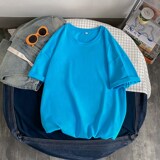 14041404-2-T123-p15纯棉短袖男t恤平铺新款韩版宽松上衣服纯色K，男装T恤，星座1404-3