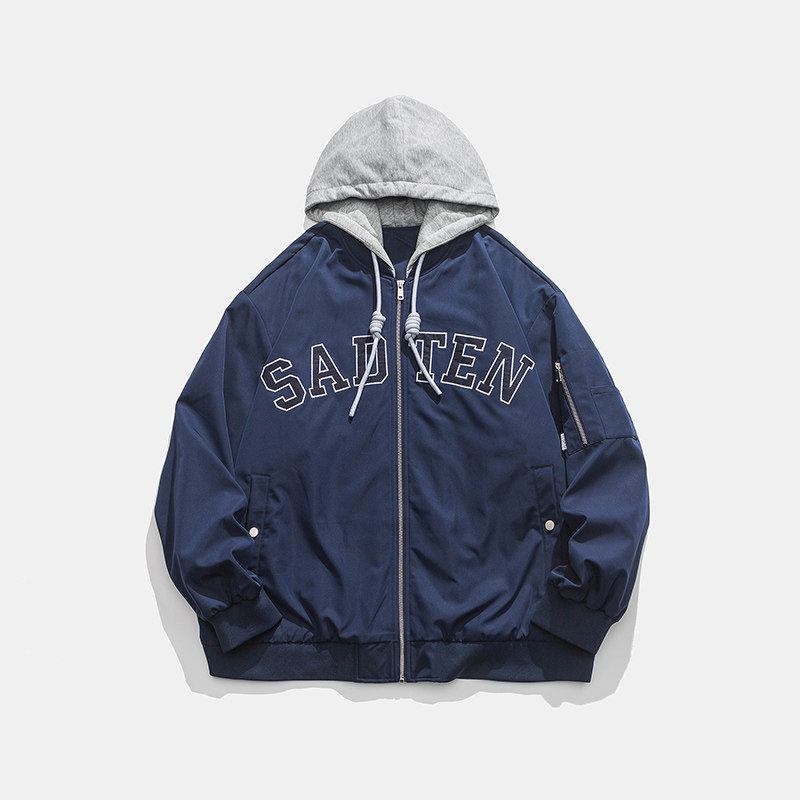 1404-1-93359-p90棒球服外套潮时尚连帽休闲夹克,男装夹克,星座1404-3
