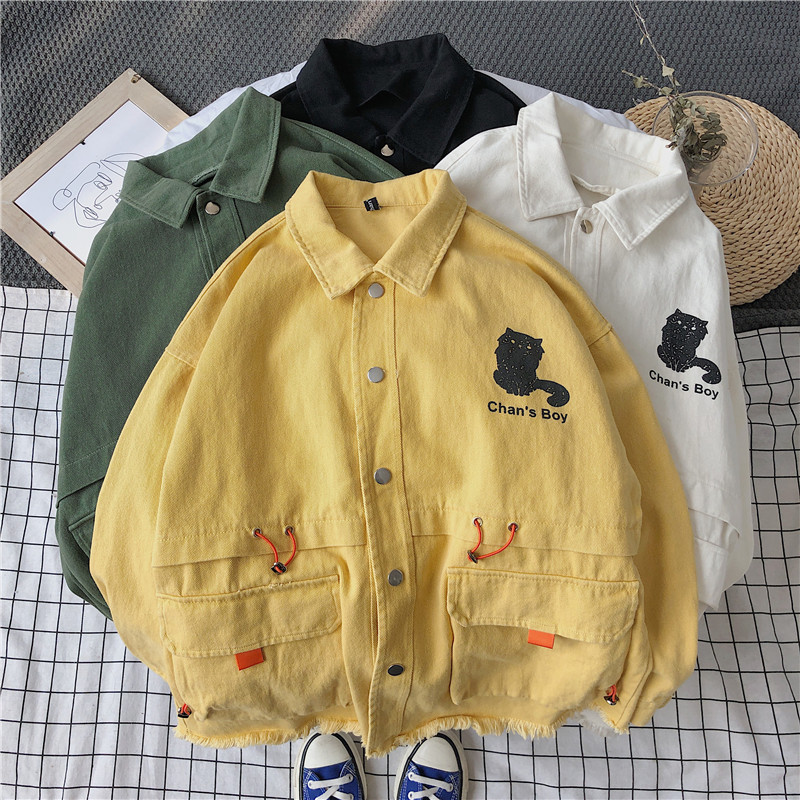 714-1-S607男女外套毛边新款港风平铺夹克情侣精品dmbgS图片