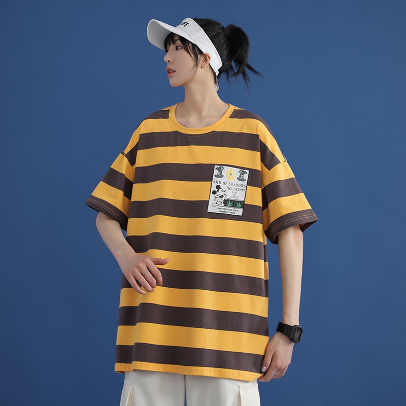 714-1-T097男女装新款港风短袖纯棉夏季T恤情侣款,男装T恤,星座1404-3