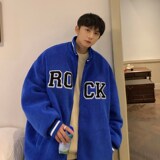 男女加厚新款棉服港风羊羔毛棉外套1404-1-k9370-P105，男装夹克，星座1404-3