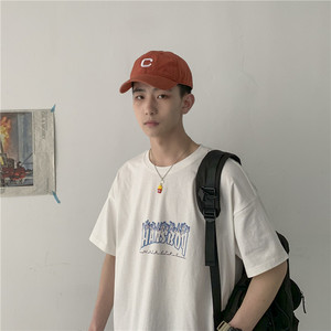 714-2-T092男装新款夏港风夏季短袖棉麻数码印花体恤情侣g图片