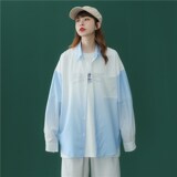 休闲男女装新品精品男女港风渐变衬衫1404-2-C26-P55F装，男装衬衫，星座1404-3