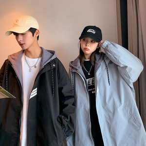 1404-2-K2231-p75男青年新款 日系潮流时尚织带夹克情侣款图片