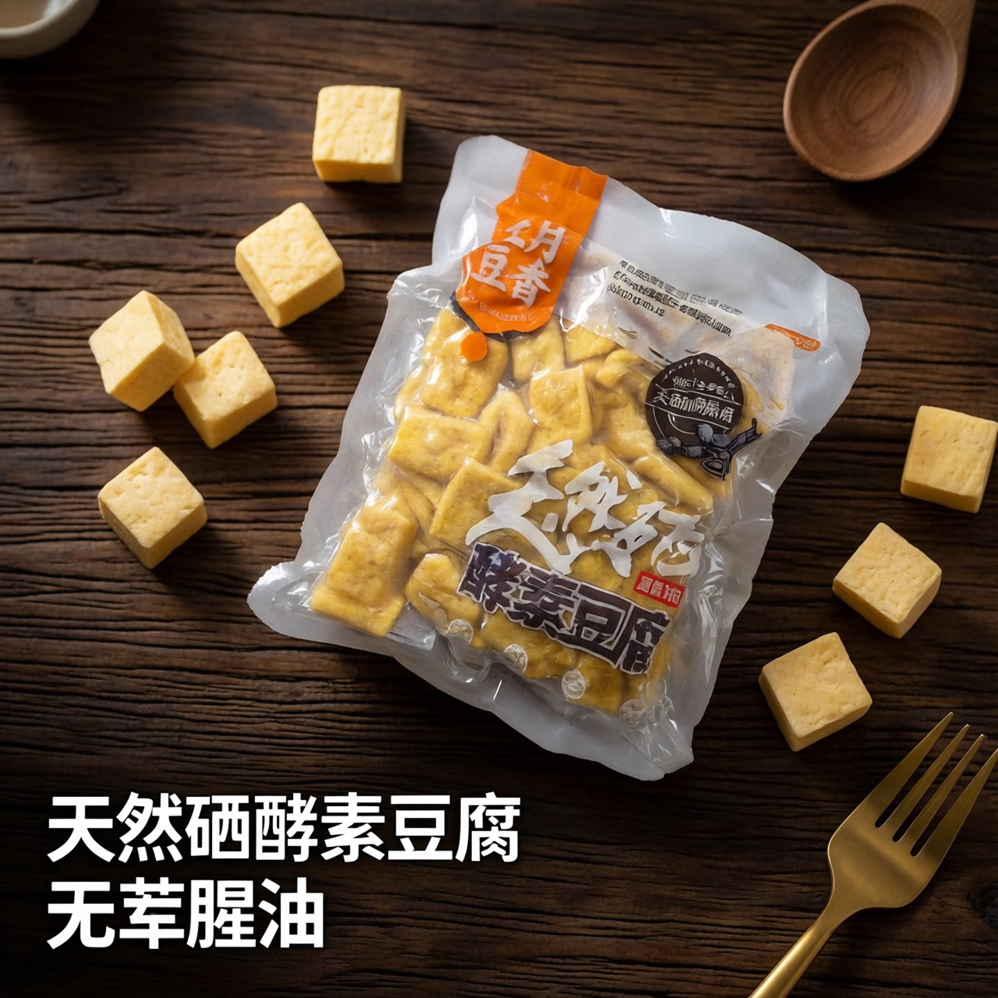 五月豆香酵素豆腐天然硒素食植物油炸无添加剂无荤腥油豆腐泡袋装