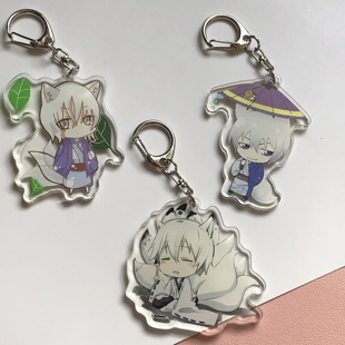 元气少女缘结神钥匙扣巴卫狐妖周边动漫亚克力透明挂件包包挂饰