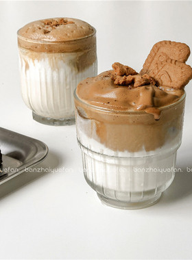 冰咖啡杯 冰拿铁杯 ins网红咖啡馆 高颜值玻璃杯 冰美式 柠檬水杯