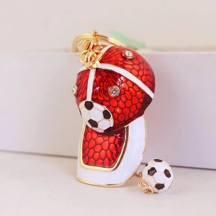 工艺小礼品足球帽运动钥匙扣男士 送女友钥匙链金属挂件钥匙圈929