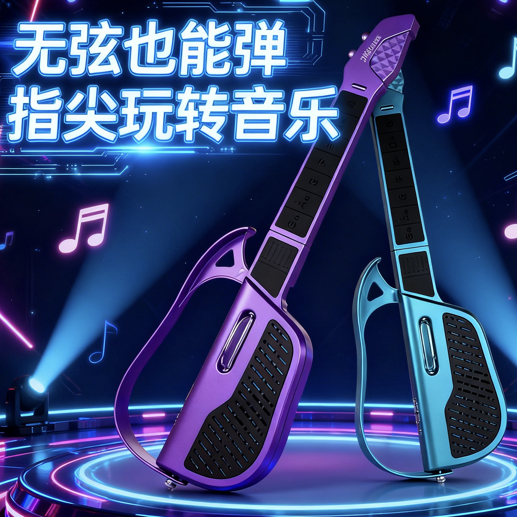 正品无弦吉他初学者智能自动挡