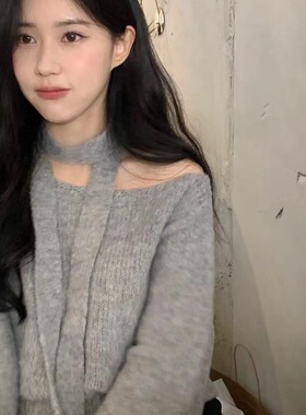 小众设计感甜美风简约细窄围巾