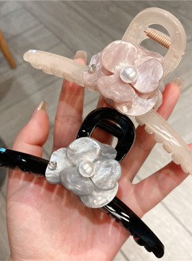 优雅甜美花朵发夹女后脑勺抓夹