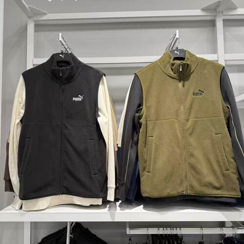 PUMA彪马 男款秋冬新款运动休闲保暖立领仿羊羔绒马甲外套 693538