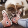 Spot Converse Converse Samsung Standard 1970s Peach Powder Light Pink High Canvas Shoes 163298c - Plimsolls giày thể thao