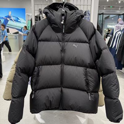 PUMA彪马加厚隔冷保暖短款鸭绒羽绒服男子新款秋冬连帽外套684103