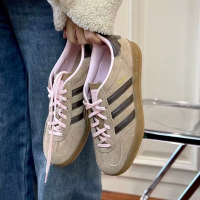 adidas三叶草GAZELLE INDOOR男女低帮休闲运动板鞋德训鞋JR8028