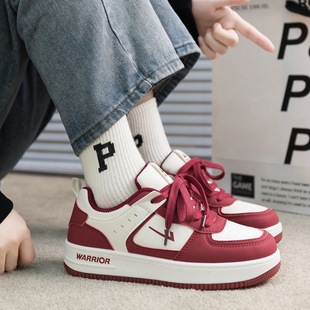 回力鞋子女款春季2025新款百搭爆款学生厚底小白鞋蜜桃粉休闲板鞋