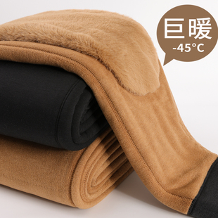 100%驼绒棉裤男士加绒加厚东北中老年人护腰护膝保暖裤女款羊毛裤