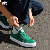 朋蛇 森林绿翻毛皮耐磨运动低帮休闲减震男女情侣ins专业滑板鞋