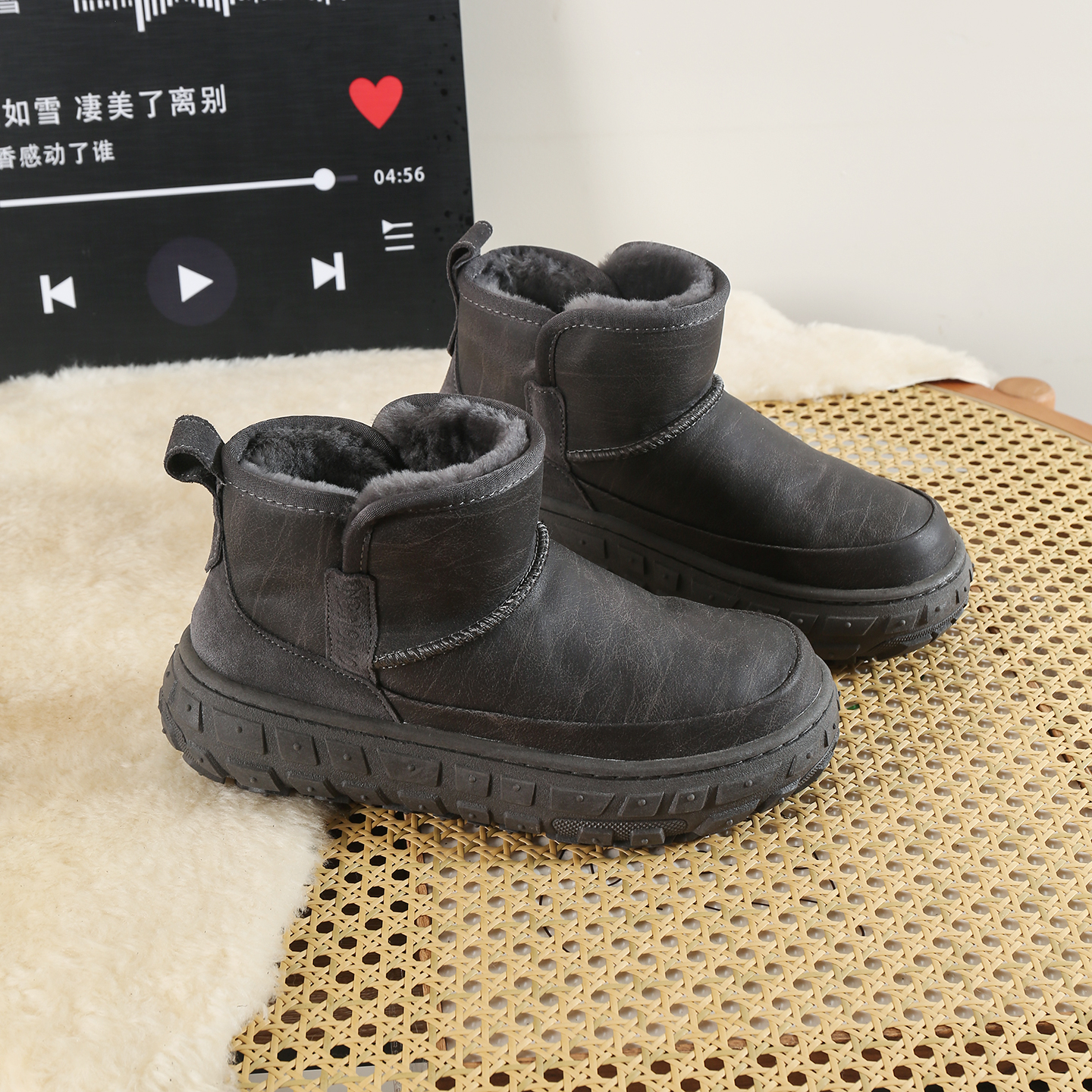 全羊毛内里增高五厘米