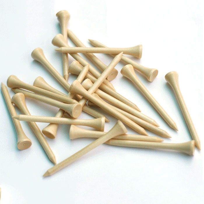 Golf nail wood bamboo tee ball holder T bulk log color ball nail stable golf tee 42mm83 length te