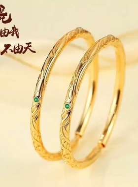 热销手镯福利款竹节莲花手镯中式蝴蝶平安ins学生手链简约闺蜜手