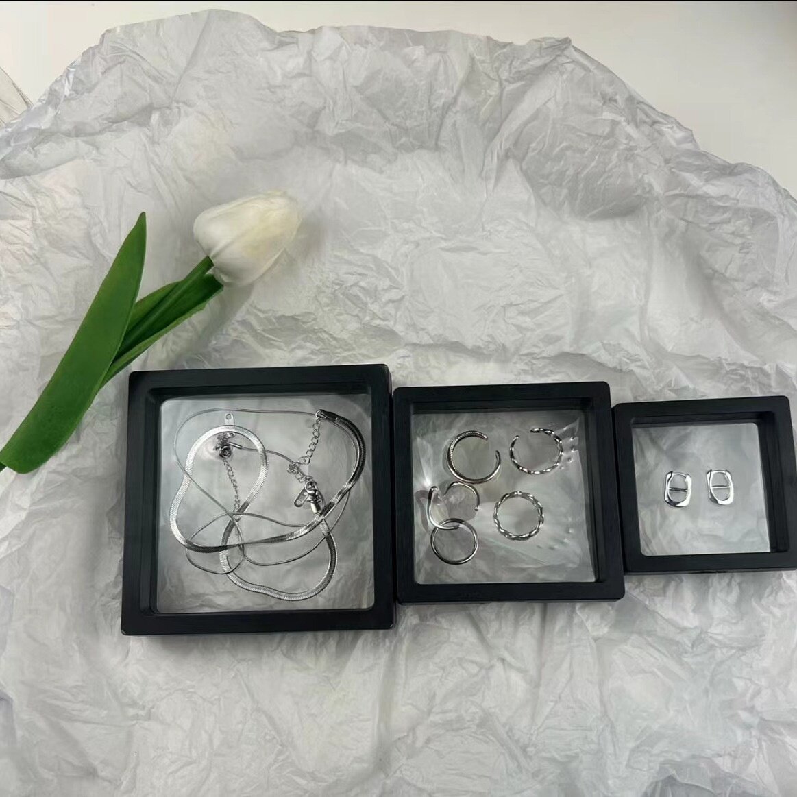 首饰收纳盒耳环项链戒指手表抗氧化防尘便携式随身带欧阳娜娜推荐