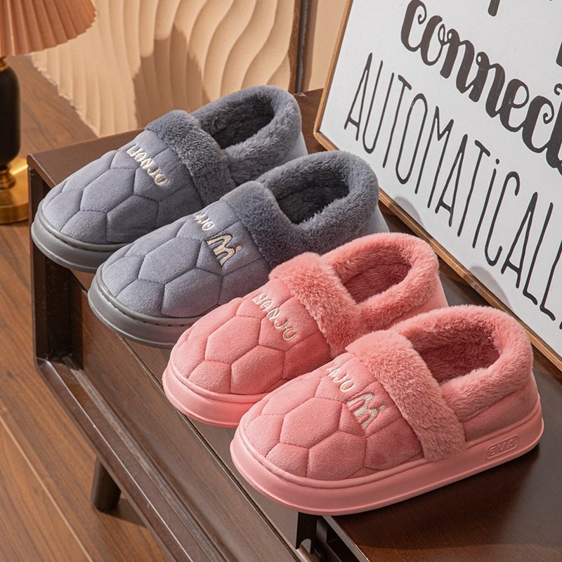 秋冬季男女情侣包跟棉鞋46特大码加大号47居家棉拖鞋保暖48厚底49