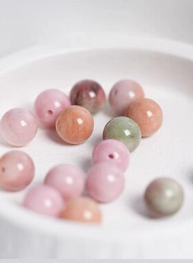 老盐源玛瑙玉髓散珠半成品diy满肉糖果色水晶饰品配珠手链项链