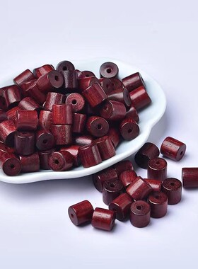 天然小叶紫檀黑檀桃木散珠单圈手链108佛珠链手工配件