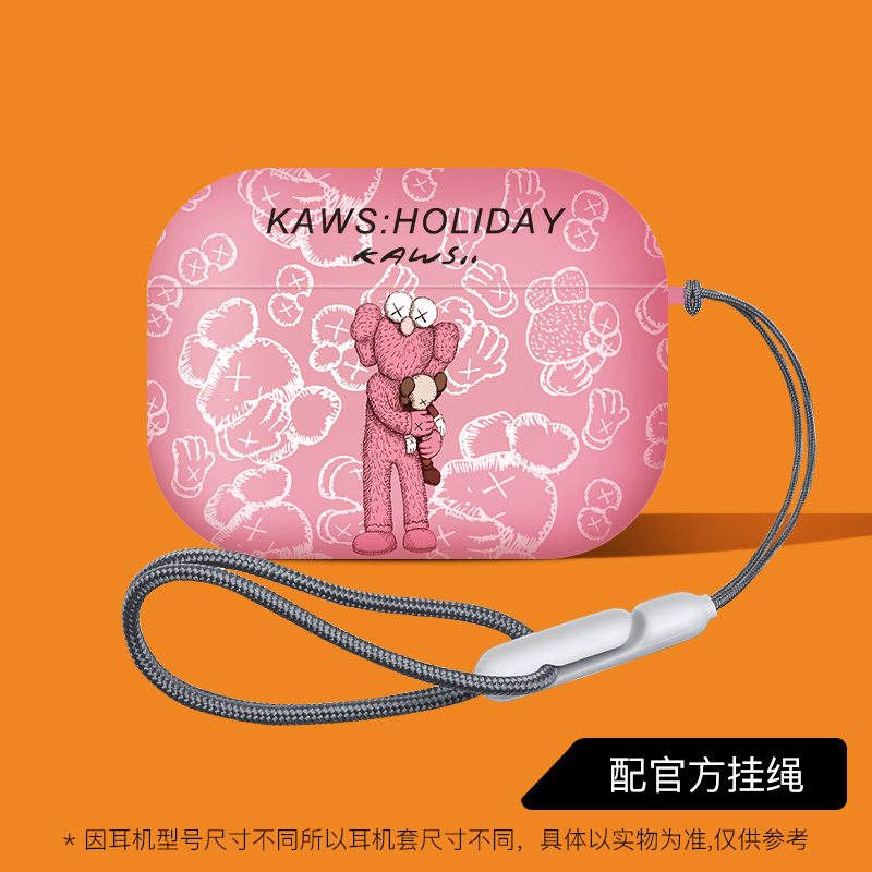 适用airprodspro2耳机保护套Pro2第二代高级感潮牌苹果蓝牙耳机壳AirPods3软壳airpodspro三代情侣卡通芝麻街