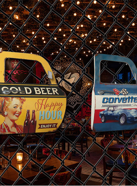 铁皮壁挂装饰复古做旧酒吧KTV