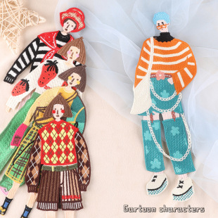 饰破洞修补 子装 韩国创意卡通人物布贴大号补丁贴时尚 百搭潮衣服裤