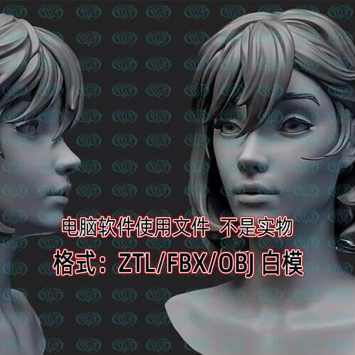 3D模型亚洲女性头部3D模型素材资源Fit Asian female Base mesh