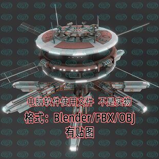 Blender写实地球轨道空间站航天局3D模型FBX C4D 3dmax Maya OBJ