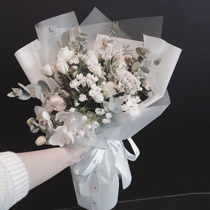 韩国半透明磨砂纸圣诞节包装材料