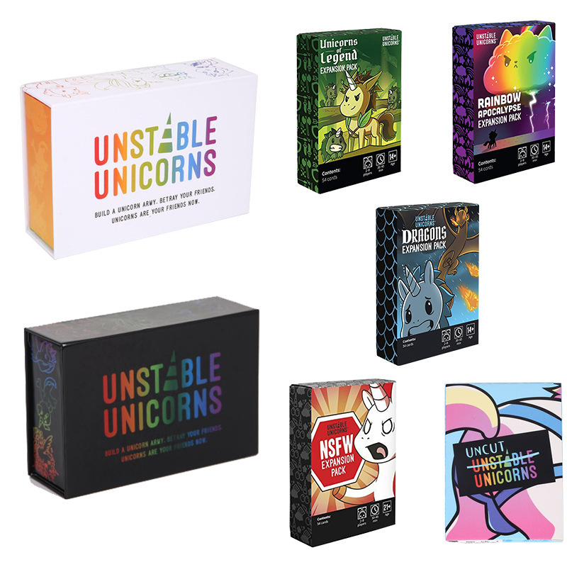 英文版Unstable Unicorns 桌游卡牌 愤怒的独角兽基础 扩展 现货