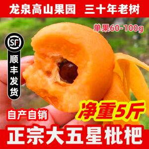 四川龙泉大五星枇杷出口级大果新鲜5斤三十年树汁甜肉厚顺丰包邮